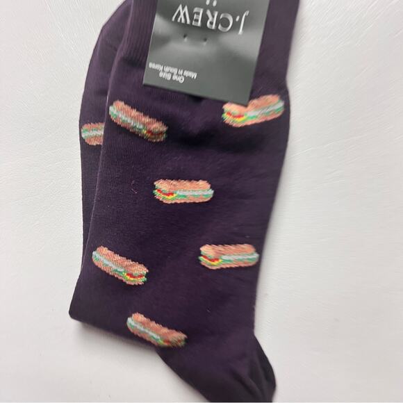 J.Crew Men's Sandwich Print Graphic Design Trouser Socks Onesize NWT - Picture 5 of 9